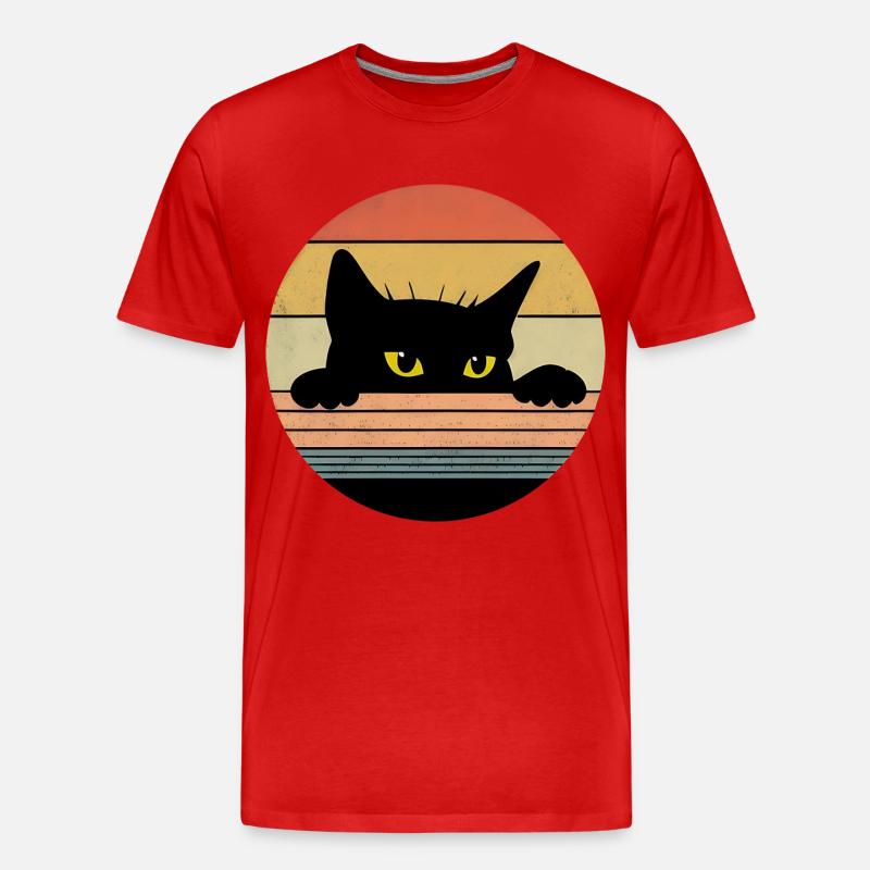 Katze - Männer Premium Bio T-Shirt - Rot