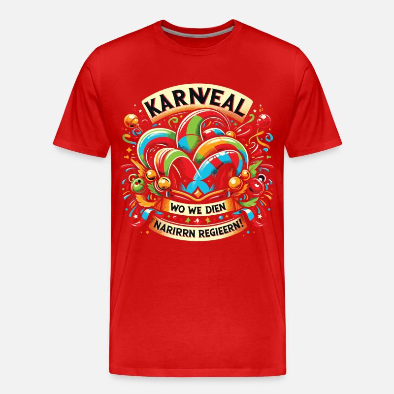Karneval der Narren - Männer Premium Bio T-Shirt - undefined