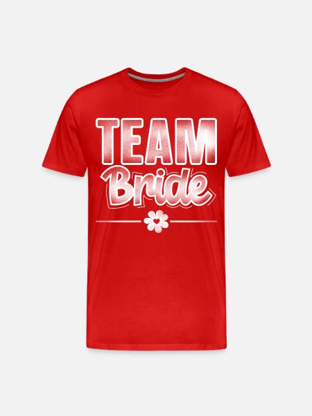 Team Bride - Men's Premium Organic T-Shirt - red