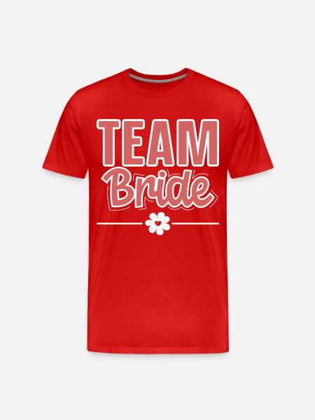 Team Bride - Men's Premium Organic T-Shirt - red