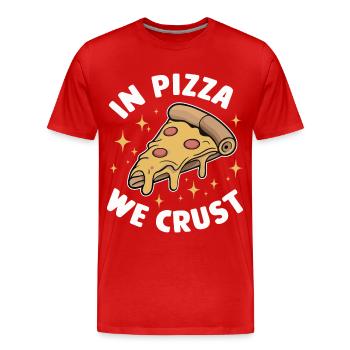 Pizza Italie Restauration rapide - T-shirt bio Premium Homme - rouge - Devant - Damien (186cm)