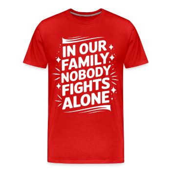 Sensibilisation au cancer Cancer Cancer du sein - T-shirt bio Premium Homme - rouge - Devant - Damien (186cm)