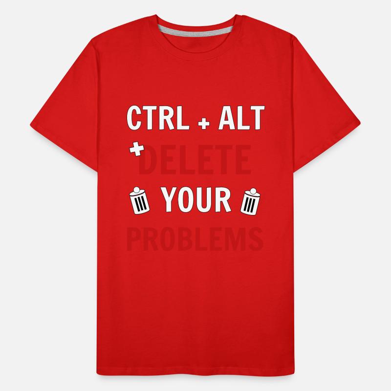 Ctrl + Alt + delete your problems programmierer Männer Premium Bio T-Shirt