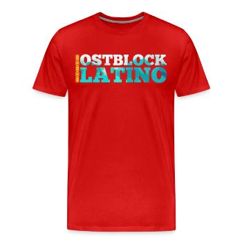 Ostblock Latino Kasache Kasachstan Geschenk - Männer Premium Bio T-Shirt - Rot - Vorne - Damien (186cm)