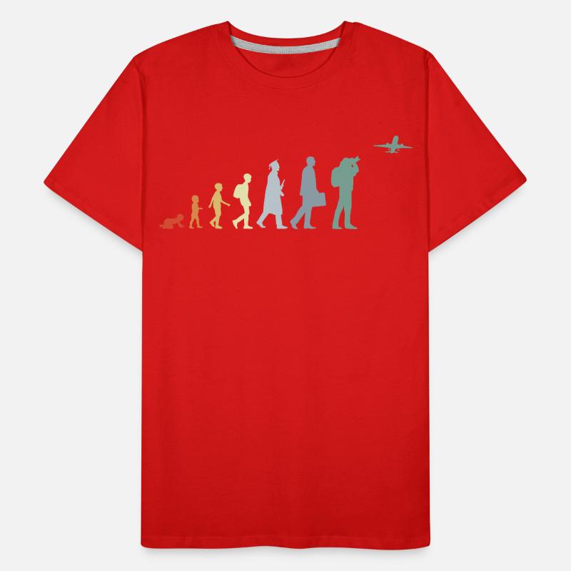 Airplane Observer Evolution Men's Premium Organic T-Shirt