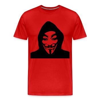 ANONYMOUS - Männer Premium Bio T-Shirt - Rot - Vorne - Damien (186cm)