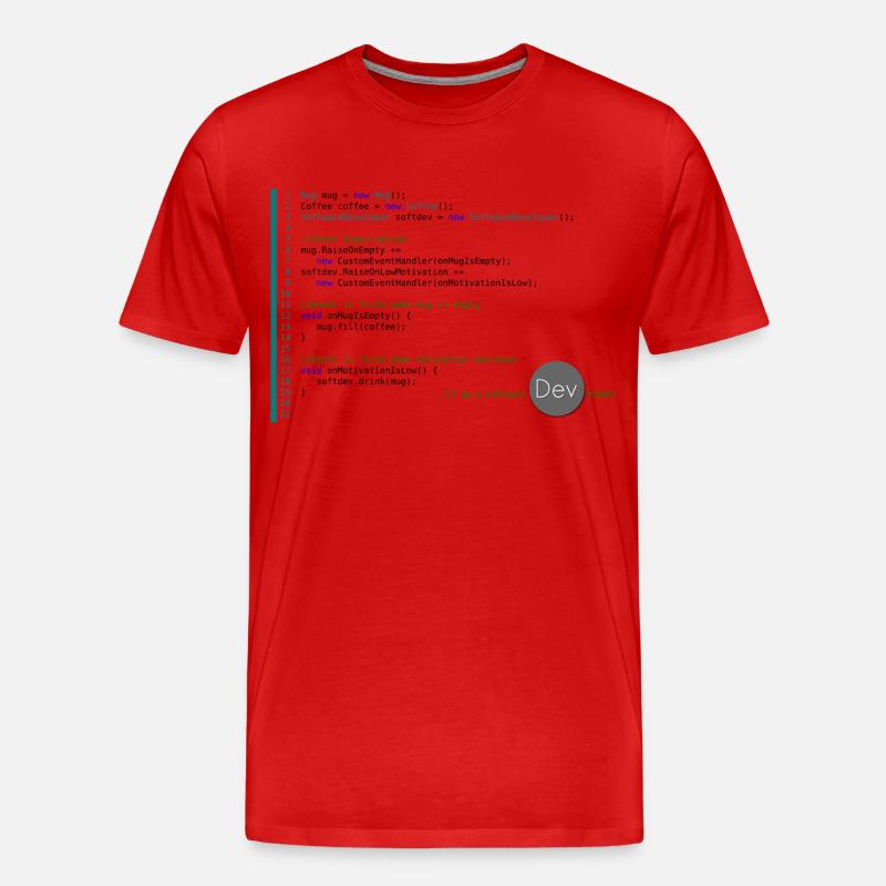 I am a Software Developer - Men's Premium Organic T-Shirt - red