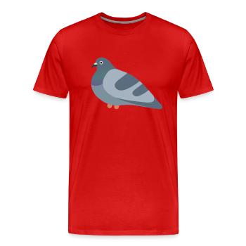Le meilleur ami de Pigeon - T-shirt bio Premium Homme - rouge - Devant - Damien (186cm)