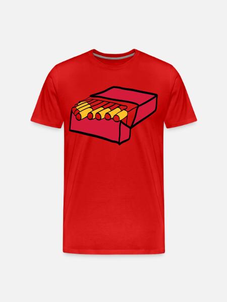 Cigarettes - Men's Premium Organic T-Shirt - red