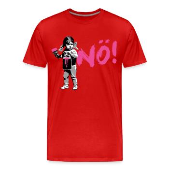 Girlpower Protest-Shirt NÖ! - Men's Premium Organic T-Shirt - red - Front - Damien (186cm)