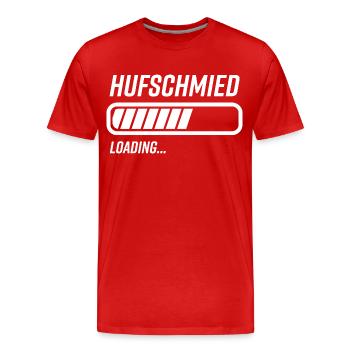 Hufschmied Loading Ladebalken - Männer Premium Bio T-Shirt - Rot - Vorne - Damien (186cm)