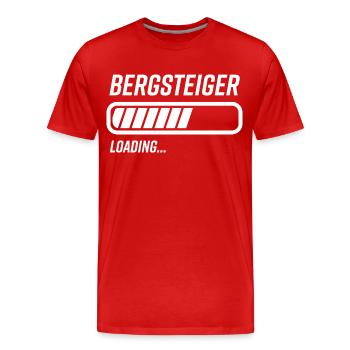 Bergsteiger Loading Ladebalken - Männer Premium Bio T-Shirt - Rot - Vorne - Damien (186cm)