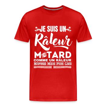 Drôle motard 1 - T-shirt bio Premium Homme - rouge - Devant - Damien (186cm)