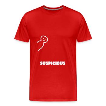 Suspect - T-shirt bio Premium Homme - rouge - Devant - Damien (186cm)