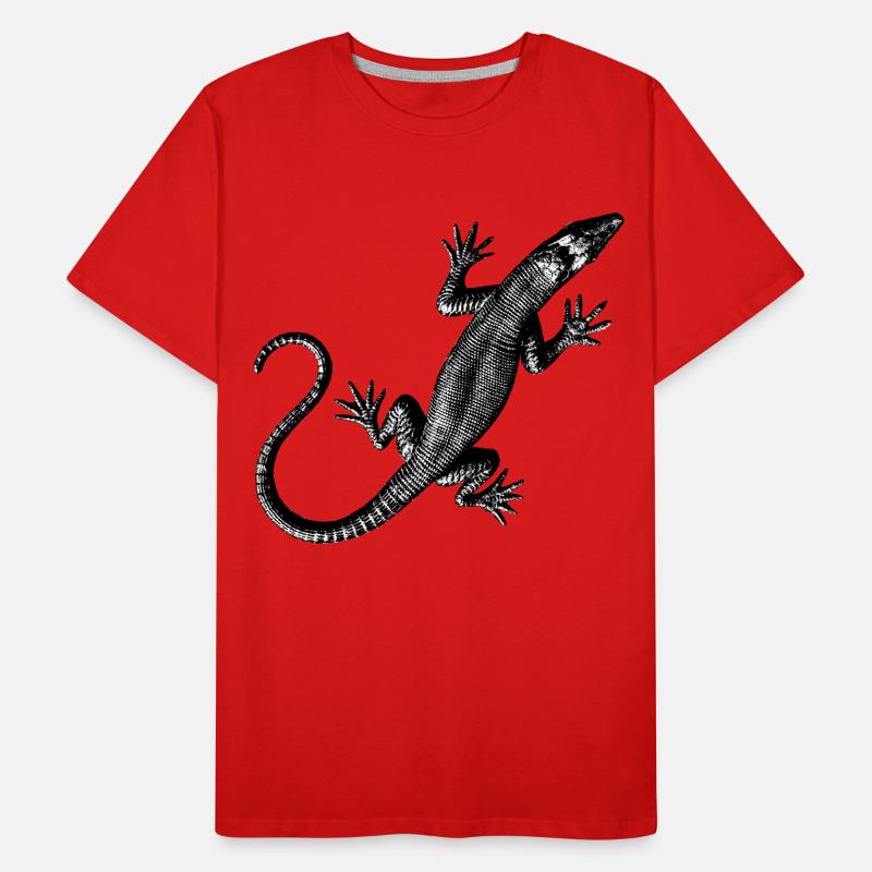Grafik einer Eidechse Männer Premium Bio T-Shirt