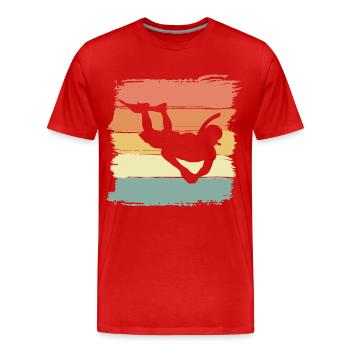 Schnorcheln Retro - Männer Premium Bio T-Shirt - Rot - Vorne - Damien (186cm)