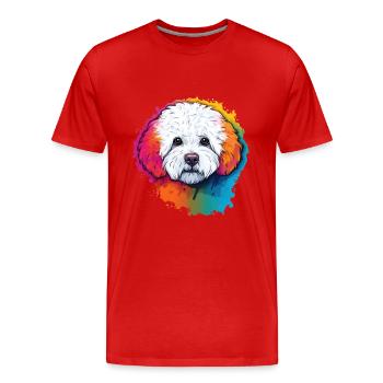 Bichon Frise - T-shirt bio Premium Homme - rouge - Devant - Damien (186cm)
