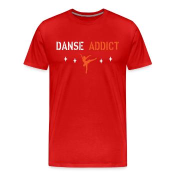 Dance addict - Men's Premium Organic T-Shirt - red - Front - Damien (186cm)