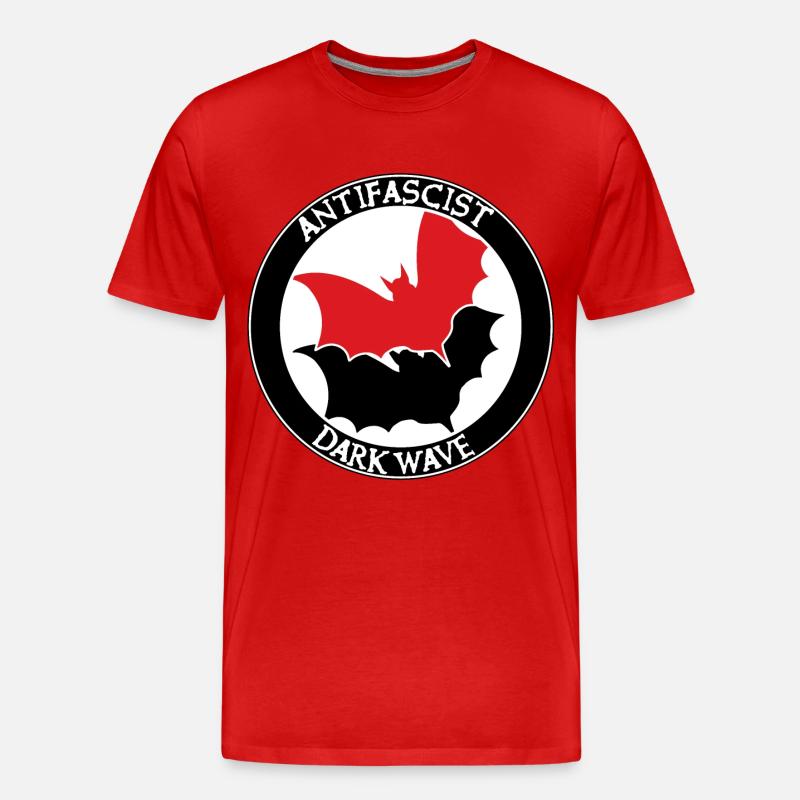 ANTIFASCIST DARK WAVE - Männer Premium Bio T-Shirt - Rot