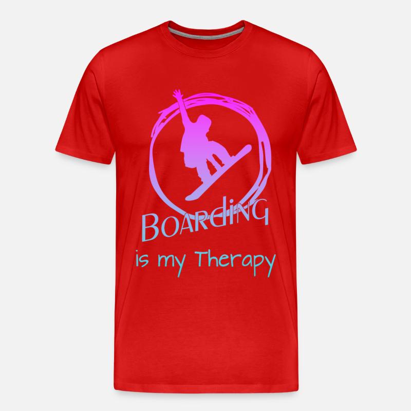 Boarding Snowboarding - Männer Premium Bio T-Shirt - Rot
