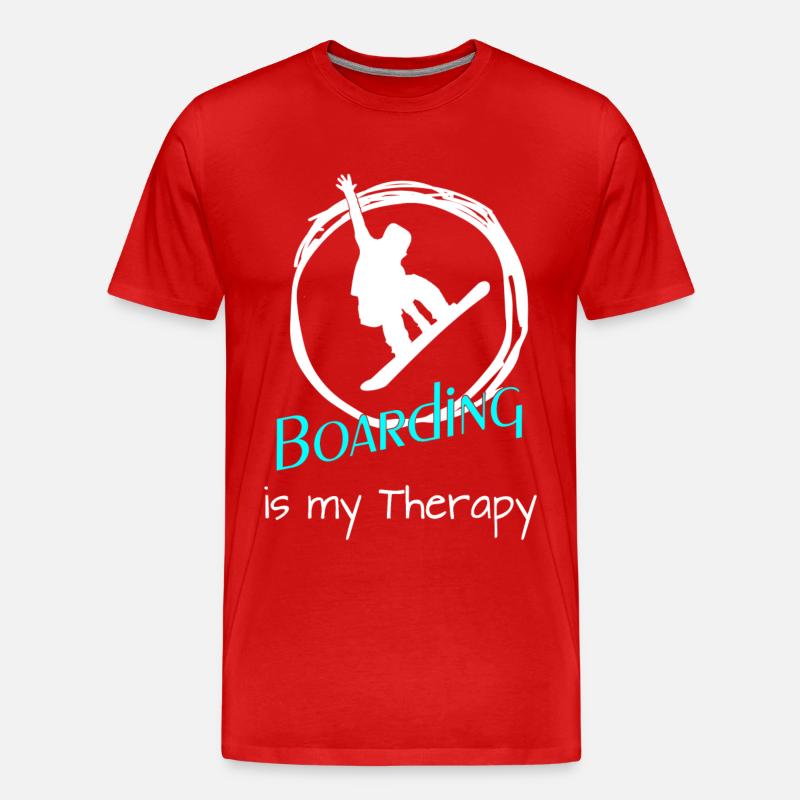 Boarding Snowboarding - Männer Premium Bio T-Shirt - Rot