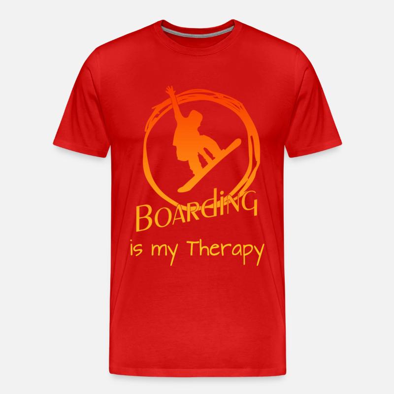 Boarding Snowboarding - Männer Premium Bio T-Shirt - Rot