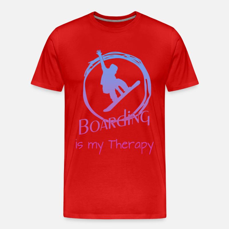 Boarding Snowboarding - Männer Premium Bio T-Shirt - Rot