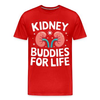 Nierenspender Niere Organspender - Männer Premium Bio T-Shirt - Rot - Vorne - Damien (186cm)