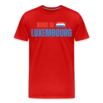 Made in Luxembourg, Luxembourg pride - Men's Premium Organic T-Shirt - red - Front - Damien (186cm)