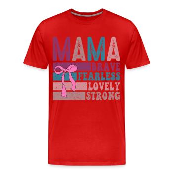 Mama - Männer Premium Bio T-Shirt - Rot - Vorne - Damien (186cm)