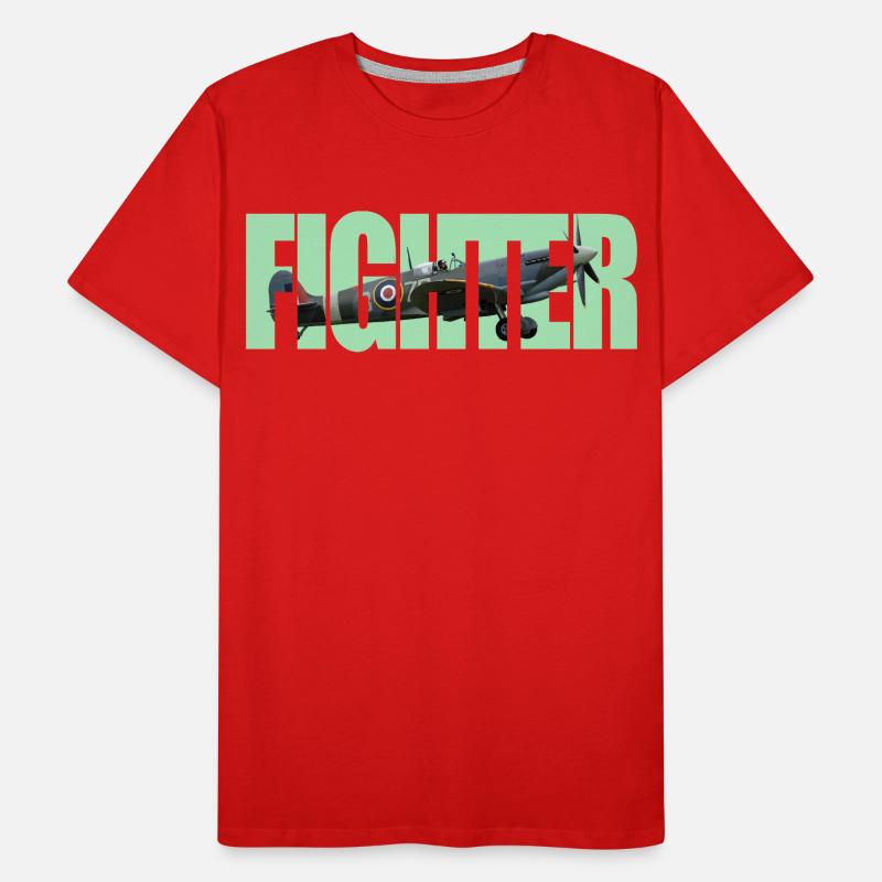 Fighter Spitfire Männer Premium Bio T-Shirt