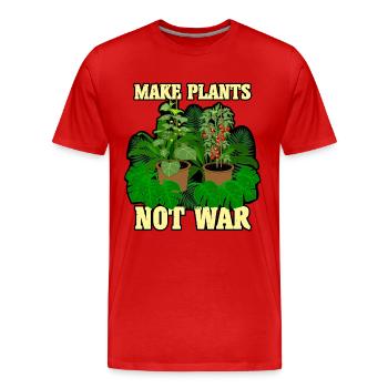Plantes Plantes - T-shirt bio Premium Homme - rouge - Devant - Damien (186cm)