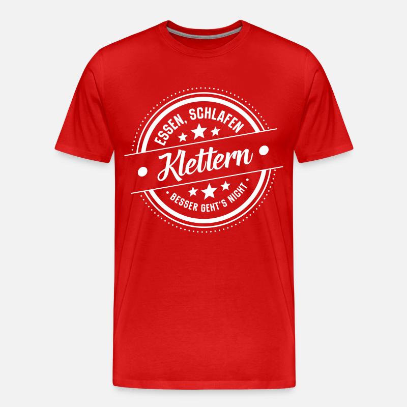 Klettern - Männer Premium Bio T-Shirt - Rot