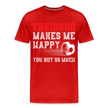 ME HEUREUX Fribourg REND - T-shirt bio Premium Homme - rouge - Devant - Damien (186cm)