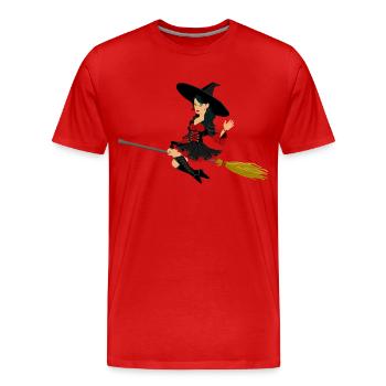 magie sorcière helloween - T-shirt bio Premium Homme - rouge - Devant - Damien (186cm)