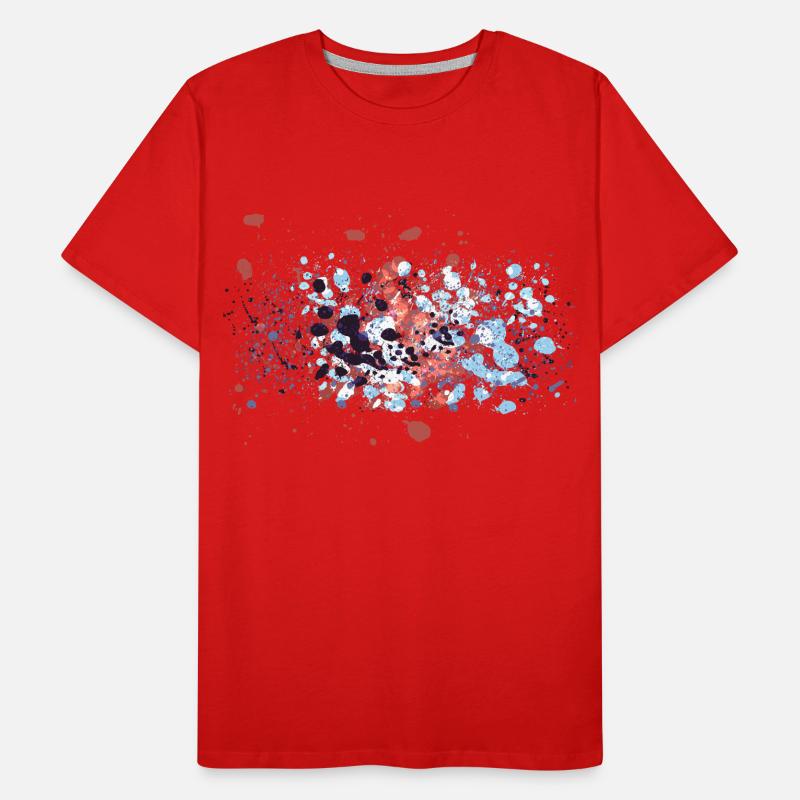 graffiti d'éclaboussure de couleur T-shirt bio Premium Homme