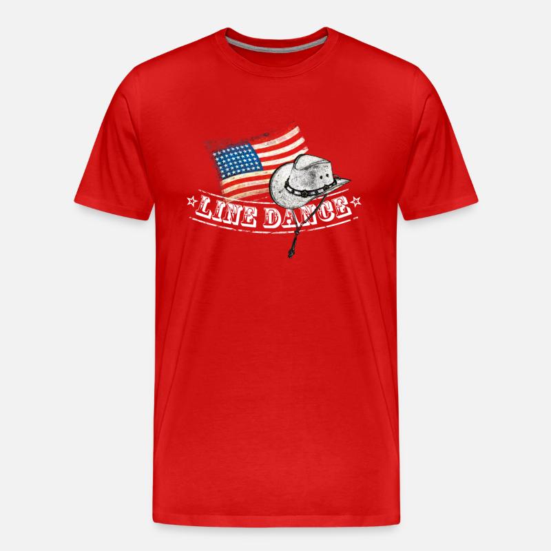linedance - Männer Premium Bio T-Shirt - Rot