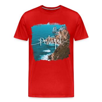 Portugal - Männer Premium Bio T-Shirt - Rot - Vorne - Damien (186cm)