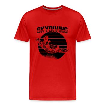 Skydive | Cadeau de sport de parachutisme en salle de parachutisme - T-shirt bio Premium Homme - rouge - Devant - Damien (186cm)