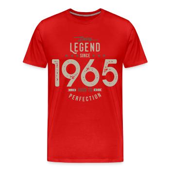 LIVING legend since 1965 57th Anniversary Gift - Men's Premium Organic T-Shirt - red - Front - Damien (186cm)