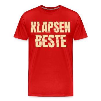 Klapsenbeste Klapse Psychiatrie Sprüche Geschenk - Männer Premium Bio T-Shirt - Rot - Vorne - Damien (186cm)