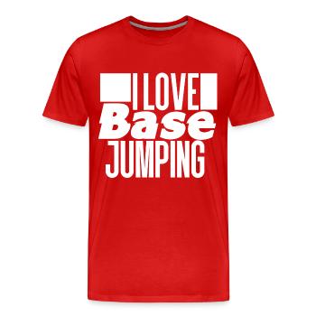 Base Jumping - Männer Premium Bio T-Shirt - Rot - Vorne - Damien (186cm)