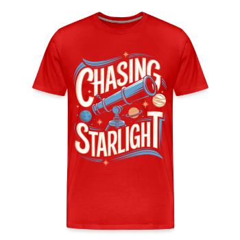 Teleskop Astronomie Astrofotografie - Männer Premium Bio T-Shirt - Rot - Vorne - Damien (186cm)