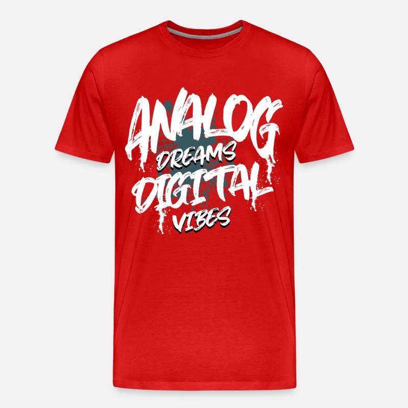 Synthesizer - Männer Premium Bio T-Shirt - Rot