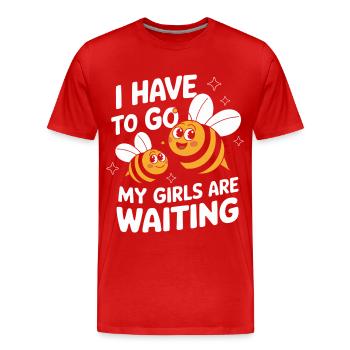 honey bee beekeeper bees bee - Men's Premium Organic T-Shirt - red - Front - Damien (186cm)