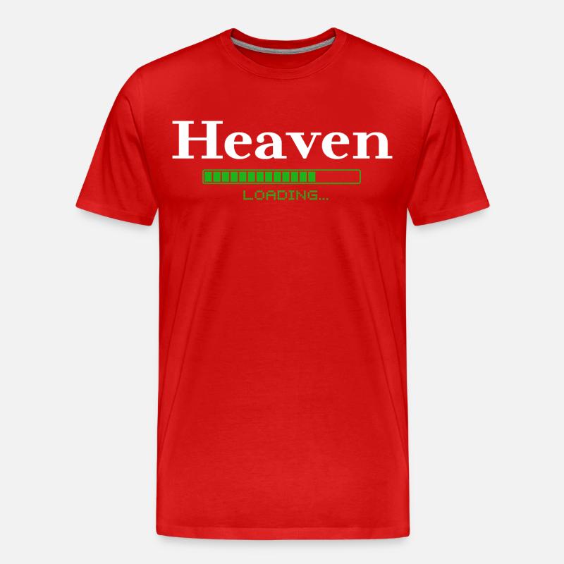 Heaven Loading -  christlich - Männer Premium Bio T-Shirt - Rot