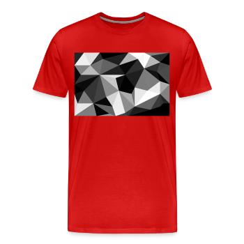 Polygon noir et blanc - T-shirt bio Premium Homme - rouge - Devant - Damien (186cm)
