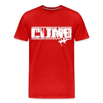 Klettern - Männer Premium Bio T-Shirt - Rot - Vorne - Damien (186cm)