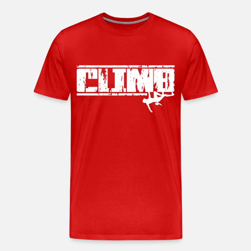 Klettern - Männer Premium Bio T-Shirt - Rot