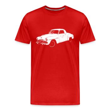 notre Plymouth - T-shirt bio Premium Homme - rouge - Devant - Damien (186cm)